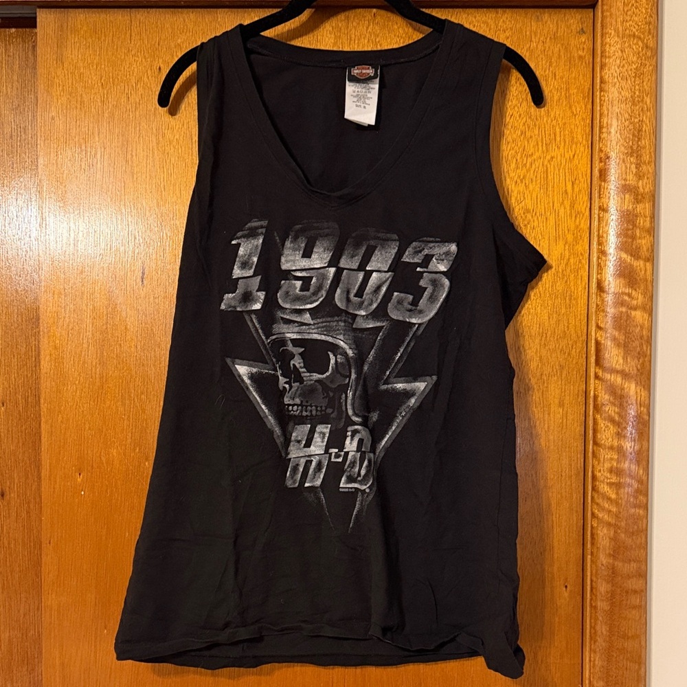 Harley-Davidson Black Skull Graphic Tank Top